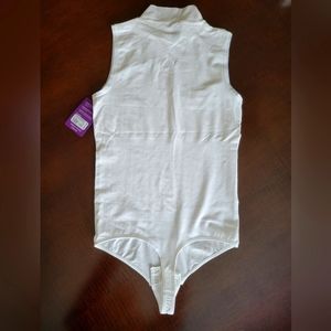 Kinsley Mock Neck Shaping Thong Bodysuit - Outlast® Seamless (L/XL - New w/Tags)